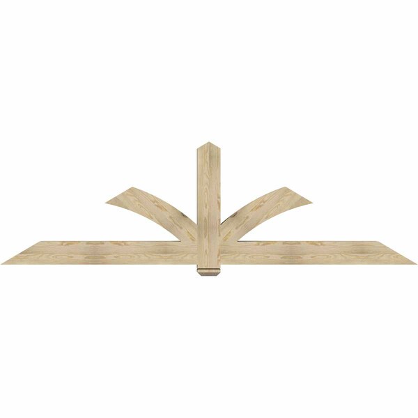 Ekena Millwork Redmond Rough Sawn Timber Gable Bracket, Douglas Fir, 108"W x 31 1/2"H x 6"D x 6"F, 7/12 Pitch GBW108X31X0606RED00RDF - main